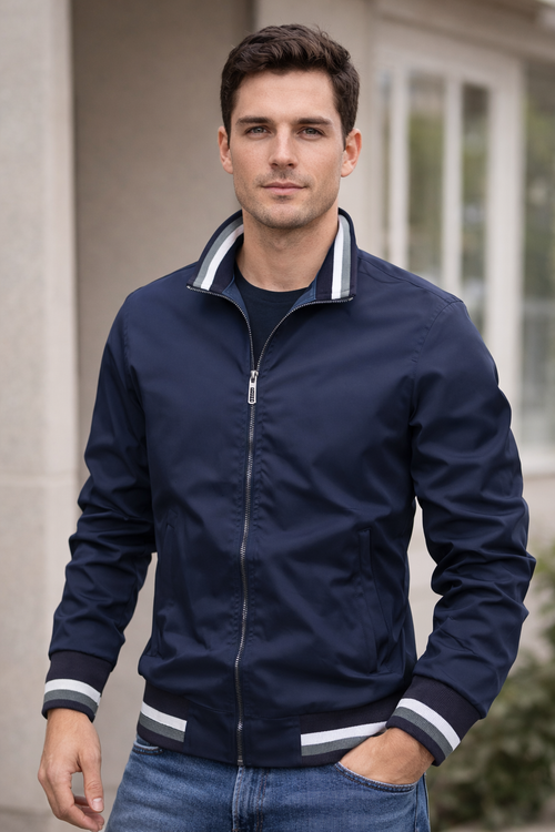 Performance Zip Jacket with Stand Collar