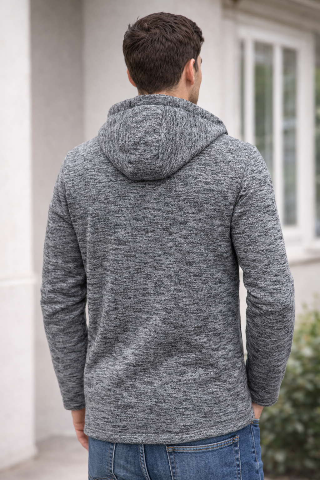 Refined Zip-Front Hooded Sweatshirt