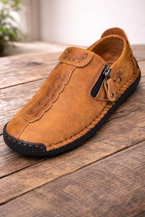 Handcrafted Leather Loafers with Flexible Sole
