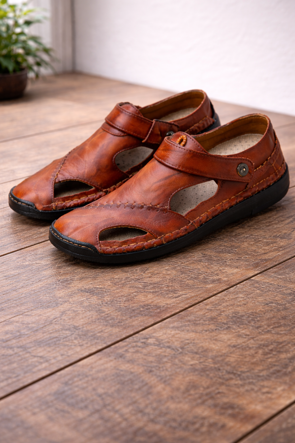 Handcrafted Leather Loafers with Flexible Sole